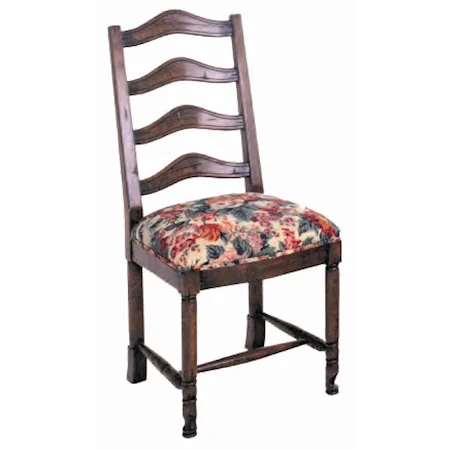 Country English Ladderback Dining Side Chair